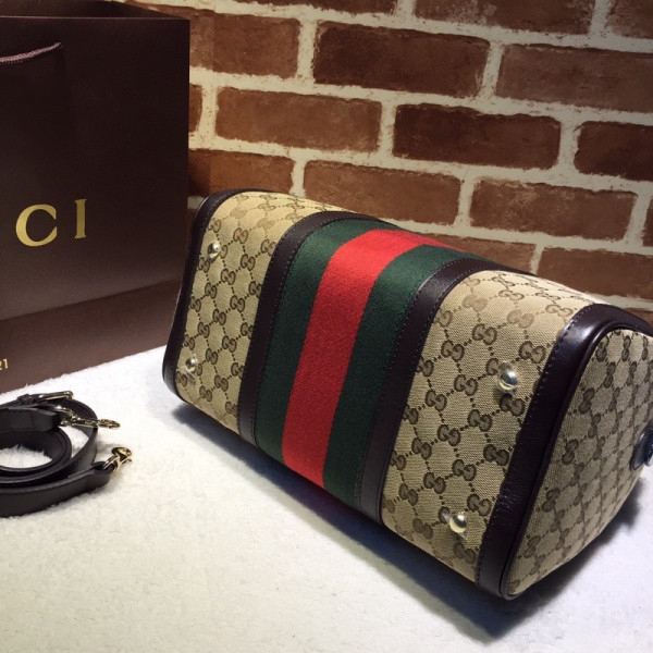 G*u*i vintage web original gg boston bag