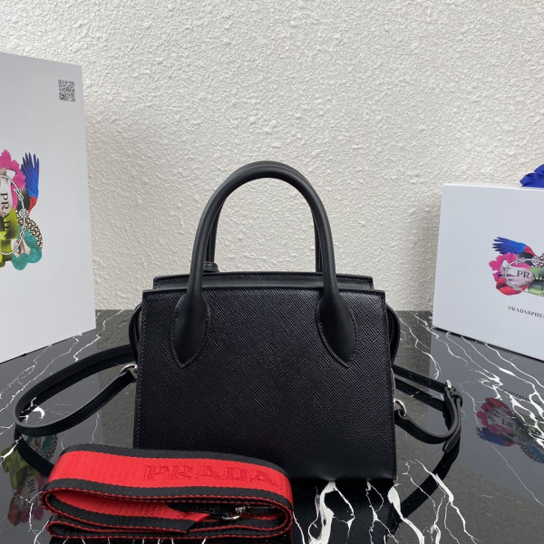 pra*a saffiano leather pra*a monoCh*0me bag