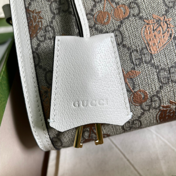 G*u*i padlock small berry tote bag