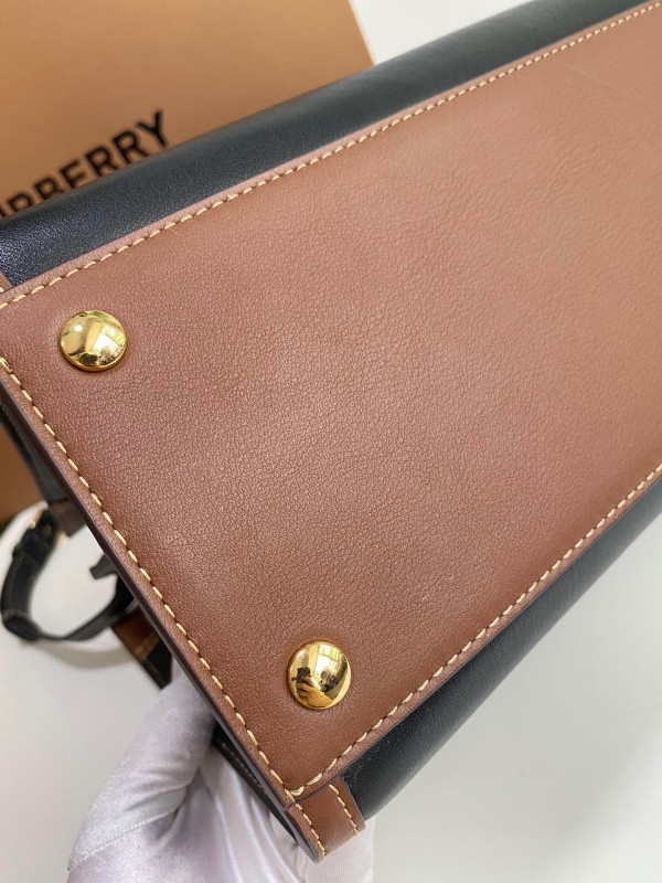 B**rry small vintage check two-handle title bag