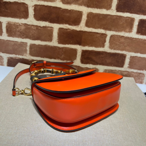 G*u*i small top handle bag with bamboo