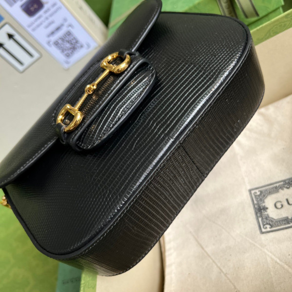 G*u*i horsebit 1955 lizard mini bag