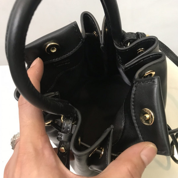 B**rry bmonogram motif leather bucket bag