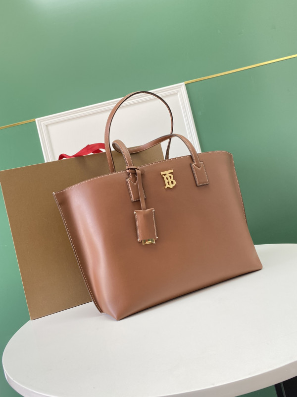 B**rry medium monogram motif leather tote