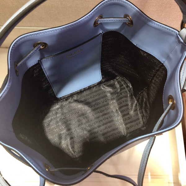 Pra*a saffiano leather bucket bag