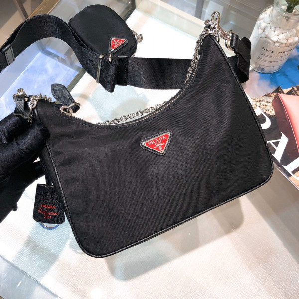 Pra*a nylon hobo bag