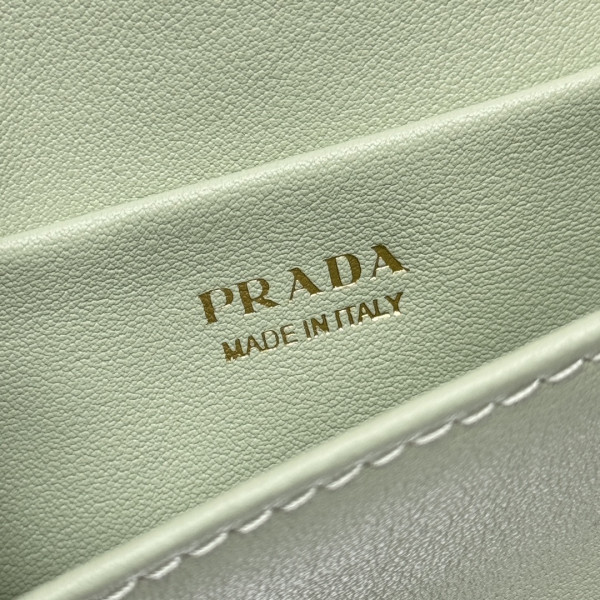 Pra*a cardholder with shoulder strap and crystals