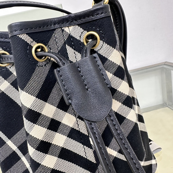 B**rry mini check drawstring pouch