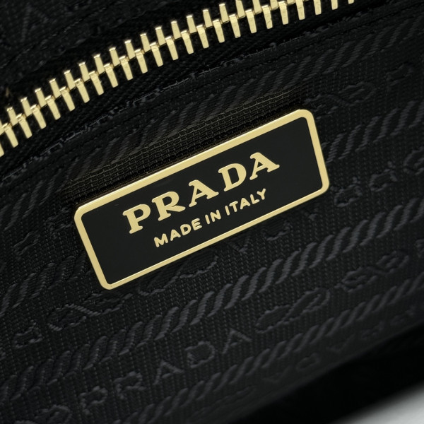 Pra*a aimée large re-nylon shoulder bag with padlock