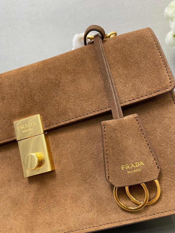 Pra*a medium leather shoulder bag