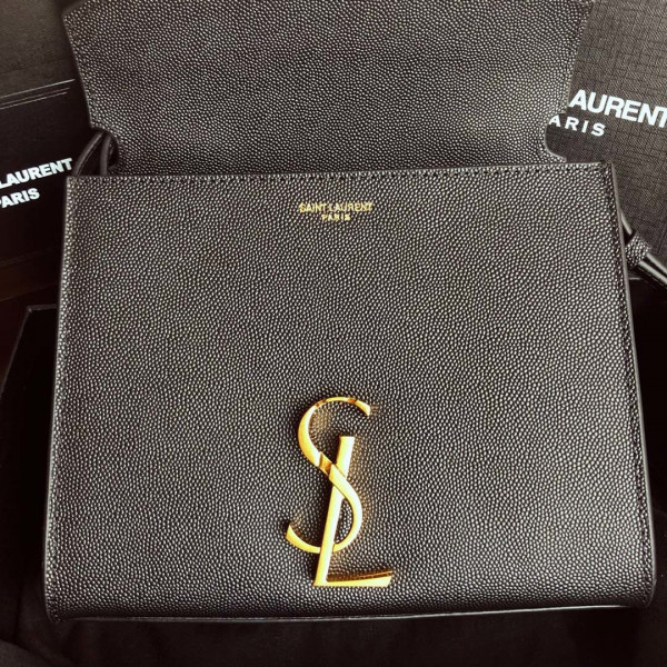 Y*L cassandra mini top handle bag in grain de poudre embossed leather