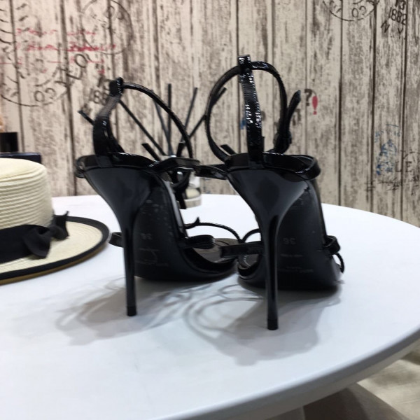 Y*L cassandra platform sandals in patent leather