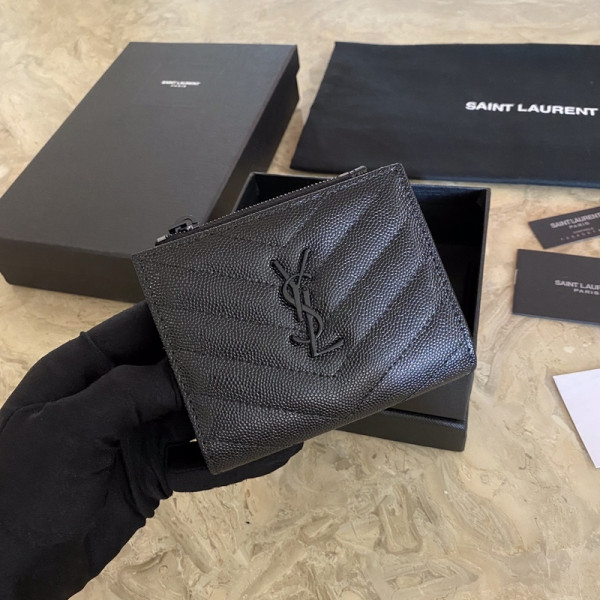 Y*L monogram zipped card case